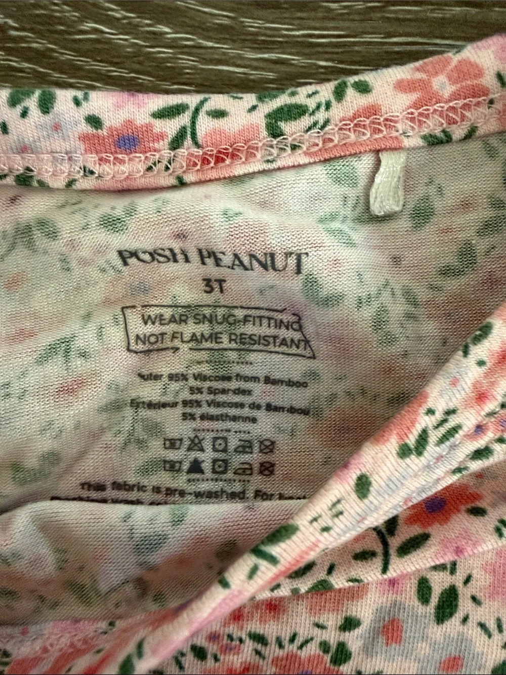 Posh Peanut Floral 2 piece pajamas size 3T